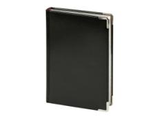 Ежедневник недатированный А5 Sidney Nebraska, черный (серебряный обрез, серебряные уголки)