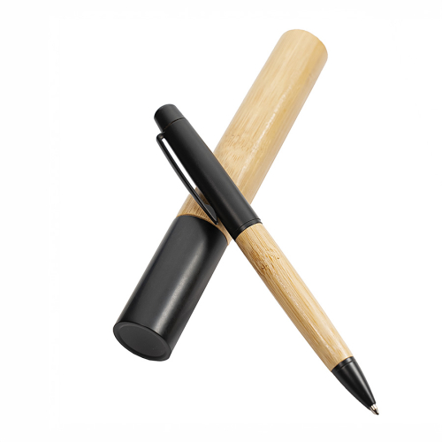 Ручка шариковая BALK в тубе-футляре, бежевый, черный