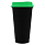 Стакан с крышкой Color Cap Black, черный с зеленым