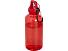 Бутылка для воды с карабином Oregon из переработанной пластмассы, 400 мл - Красный