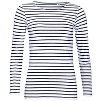 Футболка женская Marine Women, белая с темно-синим