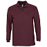 Рубашка поло мужская с длинным рукавом Winter II 210 бордовая