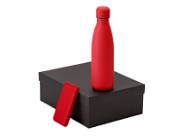 Подарочный набор с термобутылкой и повербанком С2, красный