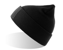 Шапка вязаная  двойная Wind-S с патчем, черный