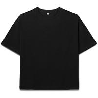 Футболка детская оверсайз Teezer, черная Футболка детская оверсайз Teezer, черная