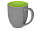 Кружка керамическая Gracy 450мл, серый/зеленое яблоко