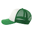 Бейсболка RAPPER-S, 5 клиньев, пластиковая застёжка, белый, зеленый