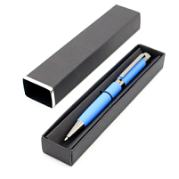 Ручка Senator в коробке Cradle чёрной с серебристым, Синий