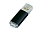 Флешка 3.0 промо прямоугольной формы  c прозрачным колпачком, 128 Гб, черный