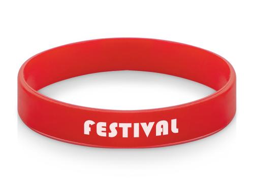 Силиконовый браслет Forest 202*12 мм, красный