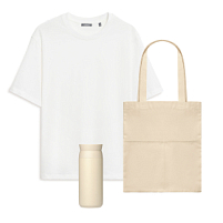 Набор с одеждой RUST (футболка, термобутылка, шоппер), белый/бежевый, 3XL/4XL