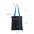 Шоппер Superbag black (чёрный с голубым)