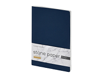 Тетрадь с каменной бумагой А5 Carrara 40 л., линейка, темно-синий