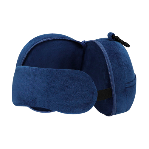 Подушка-маска для путешествий Mask, Тёмно-синий