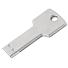 USB flash-карта KEY (16Гб), серебристая, 5,7х2,4х0,3 см, металл, серебристый