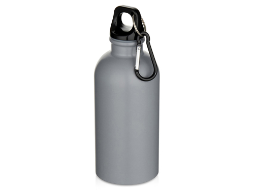Oregon одностенная бутылка для воды с карабином, изготовленная из нержавеющей стали, сертифицированной по стандарту RCS, объемом 400 мл - Серый
