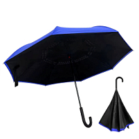 Зонт-трость наоборот Shifter, Черно-синий