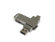 USB 2.0- флешка на 16 Гб поворотный механизм 2 в 1, c дополнительным разъемом Type-C с одноцветным металлическим клипом, серебристый