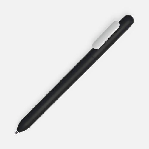 Ручка шариковая Swiper Soft Touch, черная с белым