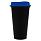 Стакан с крышкой Color Cap Black, черный с синим