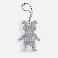 Пешеходный светоотражатель с цепочкой «Мишка», белый