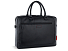Портфель мужской BUGATTI Clark, чёрный, воловья кожа/полиэстер, 40х9,5х29 см, 10 л