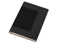 Бизнес блокнот Supreme с вставкой из софт-тача, гибкая обложка, 128 листов, черный