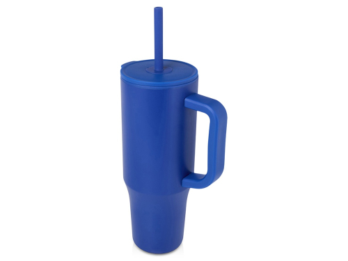 Brady термостакан с силиконовой трубочкой, объемом 900 мл, сертифицированный согласно RCS - Ярко-синий