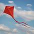 Воздушный змей "РОМБ", ярко-красный