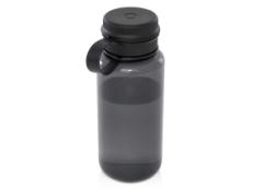 Спортивная бутылка Ryder из переработанного ПЭТ-пластика объемом 900 мл с многофункциональной крышкой, сертифицированная RCS - сплошной черный