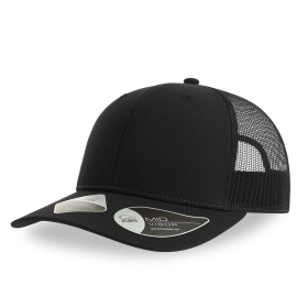 Бейсболка BRYCE, 6 клиньев, пластиковая застежка, переработанный полиэстер, черный