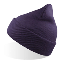 Шапка вязаная  двойная Wind-S, фиолетовый