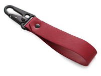 Брелок-ремувка из эко-кожи с карабином Domino, красный Брелок-ремувка из эко-кожи с карабином Domino, красный