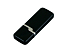 Флешка промо прямоугольной формы c оригинальным колпачком, 32 Гб, черный