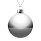 Елочный шар Finery Gloss, 10 см, глянцевый серебристый