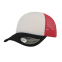 Бейсболка RAPPER, 5 клиньев, пластиковая застежка, белый, красный, черный