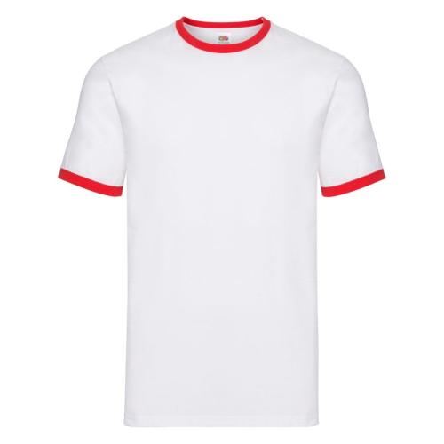 Футболка мужская RINGER T 160, красный, белый