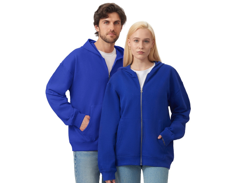 Толстовка оверсайз с капюшоном на молнии Monaco, синий классический