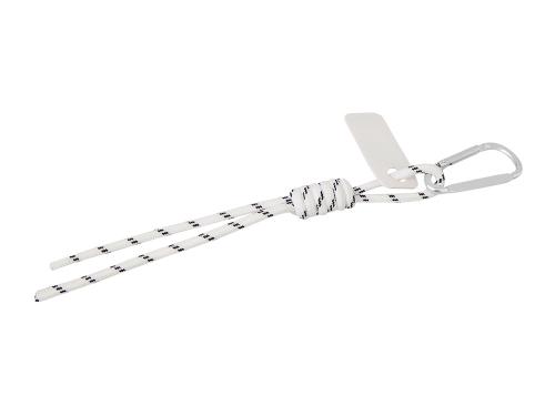 Брелок-веревочка на карабине Trinket, черно-белый