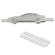 Шильд металлический - машина, Серебристый