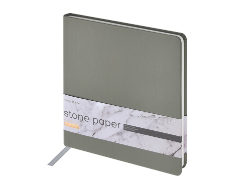 Еженедельник с каменной бумагой А5+ Carrara, серый