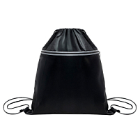 Рюкзак мешок "Shift" со светоотражающей молнией, чёрный, 36*41 см, полиэстер 210D, черный