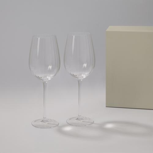 Подарочный набор 2 бокала для вина Бланш (Blanche) в серой коробке