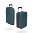 Чемодан складной Rollink Vega II 55x40x20 см, 2 колеса, сине-зеленый