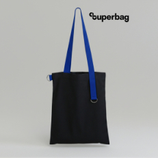 Шоппер Superbag black (чёрный с синим)