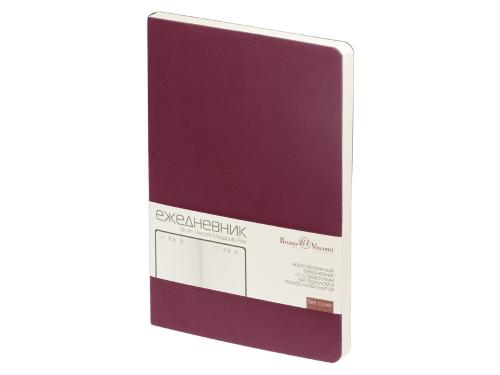 Ежедневник А5 недатированный Megapolis Velvet Flex, бордовый