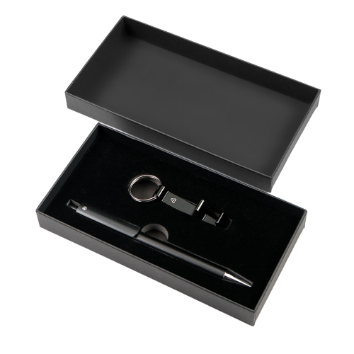 Набор ручка+ брелок ARCADA, черный