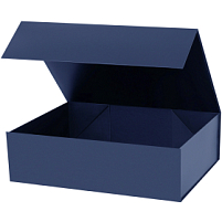 Подарочная коробка-трансформер большая, синяя Подарочная коробка-трансформер большая, синяя