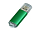 Флешка промо прямоугольной формы  c прозрачным колпачком, 32 Гб, зеленый