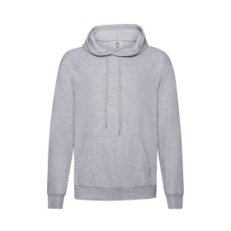 Толстовка без начеса LIGHTWEIGHT HOODED SWEAT 240, серый меланж